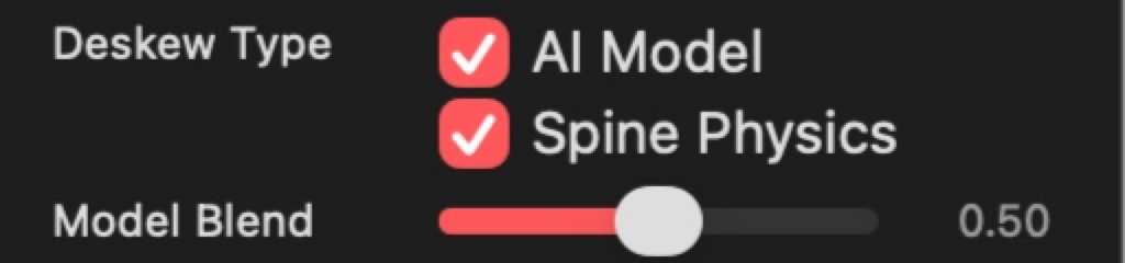 Blended mode with Model Blend slider