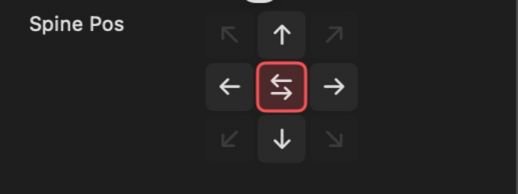 Spine Pos direction pad in inspector